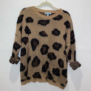 Leopard Print Oversized Sweater